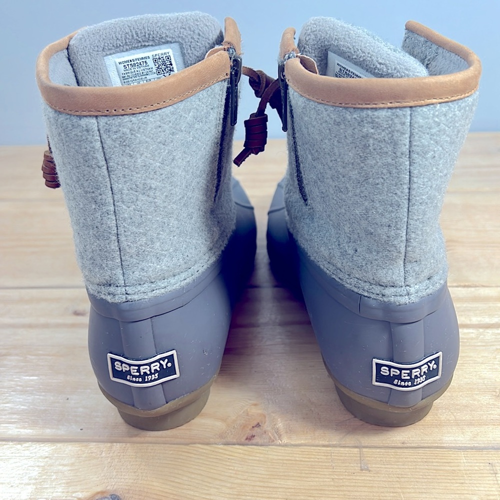 Sperry Gray Saltwater Wool Duck Boots Women’s 5.5 - Picture 6 of 14